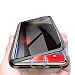 Privacy Magnetic Case for iPhone 11 Pro Max, Anti Peeping Clear Double Side Tempered Glass [Magnet Absorption Metal Bumper Frame] Thin 360 Full Protective Phone Case for iPhone 11 Pro Max 6.5'' Black