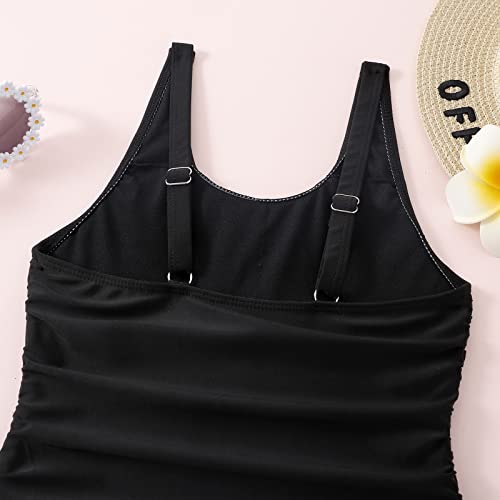 Girls' One Piece Swimsuits Solid Swimwear Kids Competition Beach Sport Bathing Suits Quick Dry Tankini Swimming Suit2