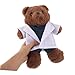 Imagen de CORHAD Oso de Peluche Médico para Estudiantes de Medicina Juguete Enfermera Suave y Lavable Regalo de Graduación y Fiesta de Cumpleaños Oso Médico de Felpa para Decoración Escolar Marrón