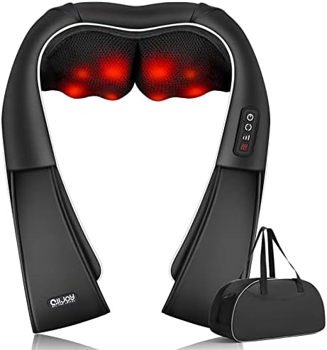 Shiatsu Back and Neck Massager with Heat，Electric Deep Tissue 3D Kneading Massage Pillow for Shoulder, Legs, Foot and Body, Relax Gifts for Women Men Mom Dad