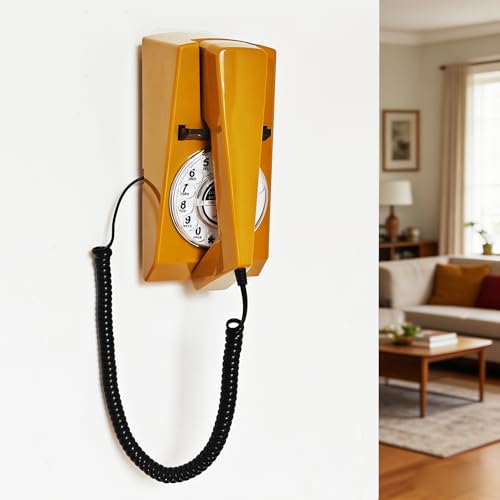 Teléfono Retro de Pared con Cable Estilo Vintage miniatura 2
