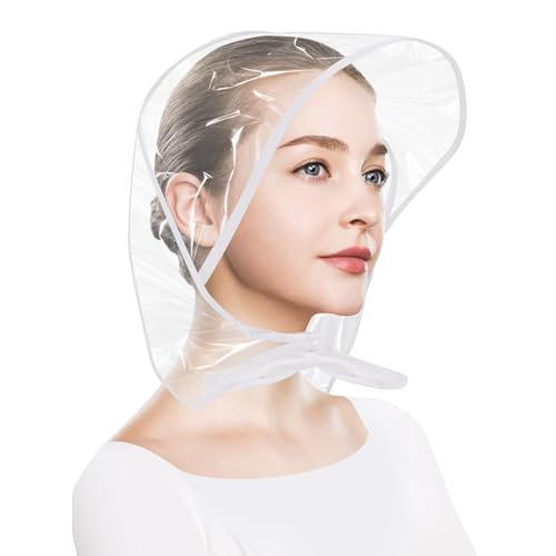 SelfTek 2 Pcs Rain Bonnet with Visor Clear Plastic Rain Hats,...