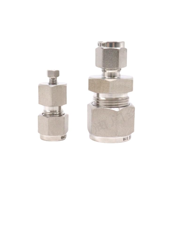 1/16" 1/8" 1/4" 3/8" 1/2" 3/4" 1" 2/3/4/6/8/10mm Tube Compression Union SUS316L Stainless Steel Pipe Fitting(1l2-1l2 Inch)
