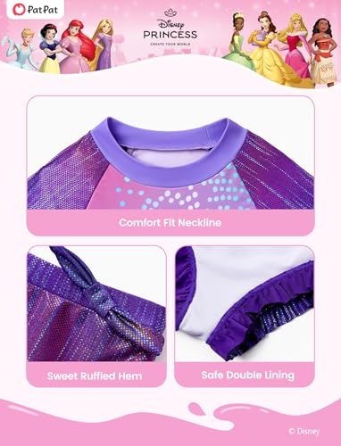 Image of Disney Princess Frozen Marvel Elsa Minnie Toddler Girl Swimsuit Tankini Bathing Suit 2 Piece Swimwear UPF 50+ Rashguard