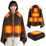 電気毛布 掛け敷き兼用 【2025新登場 9箇所発熱 143×88cm大判】 USB/DC給電 電気ブランケット 電気ひざ掛け 3段階温度調節 MAX65℃ 日本製ヒーター 6Hタイマー 肩掛け 膝掛け 敷毛布 腰巻き ダニ退治 切り忘れ防止 丸洗い可 防寒対策 暖房器具 速暖 ふわふわ ブランケット 省エネ キャンプ ソロキャンプ 車中泊 テント泊 アウトドア オフィス (ブラウン)