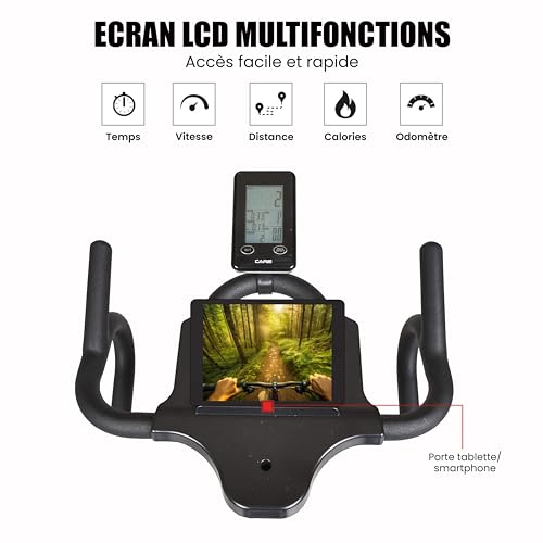 CARE FITNESS - VÉLO DE BIKING - Speed racer - velo d'appartement avec écran LCD-Masse d'inertie 22kg-Guidon et selle réglable – Image 5