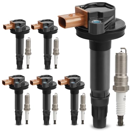 Image of UF646 Ignition Coil & SP534 Double Iridium Spark Plug for 2011-2017 Ford | F-150 Explorer Transit-150 250 350 Expedition Taurus /Lincoln Navigator MKT MKS V6 3.5L Turbo BL3Z12029C DG549 C1814 5C1871