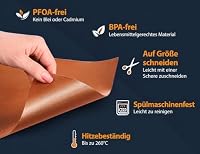 Linda's Essentials Große BBQ Grillmatte für Gasgrill, Elektro und Holzkohle (5er Pack) - Wiederverwendbare, hitzebeständige Grillmatten für Holzkohle, Teflon Grillmatte, 50 x 40cm (Copper) – Ansicht 4