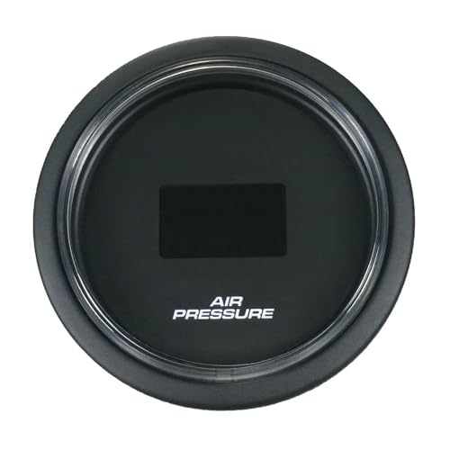 Image of MOTOR METER RACING 52mm 2-1 /16 inch Digital Air Ride Air Pressure Gauge 200 PSI | Air Bag Suspension Pressure Gauge, Blue LED Display, Red LED Display, Electrical Air Pressure Sensor, 0-200 PSI