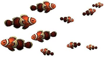 4 PCS Clownfish School Clown Fish Finding Nemo Removable Peel Self Stick Wall Decal Sticker Art Bathroom Kids Room Disney Pixar Home Decor