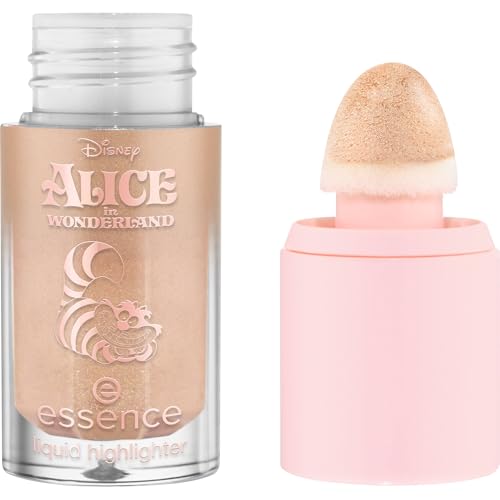 Essence Cosmetics Disney Alice in Wonderland liquid highlighter illuminateur liquide, luminescent, sensation de rosée, chatoyant (4ml)