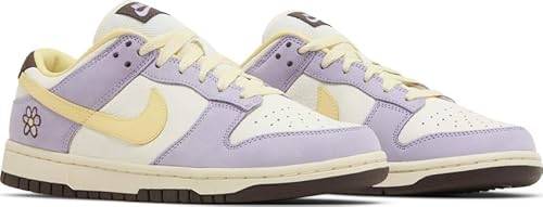 Nike Damen Dunk Low Sneaker, Lilac Bloom/Soft Yellow/Sail, 44.5 EU