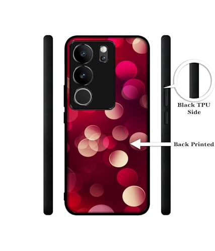 Image of 3D Circles Design Premium 2D Printed Metal Back Case Cover for Vivo V29 5G / V29 Pro 5G