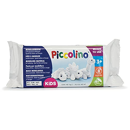 Piccolino Boetseerklei, 1 kg, wit, luchtdrogend, ideaal voor kinderen en therapie - Image 3