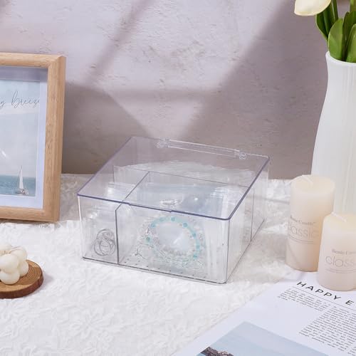 Joyero de acrílico transparente WEBEEDY con 60 bolsas organizadoras de 3 tamaños para viaje 6