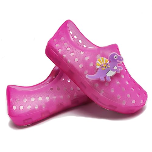 YUNICUS Girls Dress Shoes Toddler Cosplay Clear Jelly Sandals with Bow Mary Jane Led Light Up Flats2