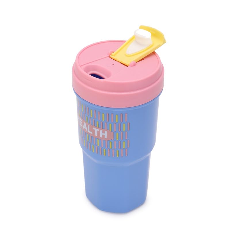Image of Lunch Boxes 600 ml with 500ml Water Bottle Combo| Plastic 3 Compartment Leakproof Bento Box for School Picnic Office Boys and Girls - 4-Side Lock (Color - Pink)