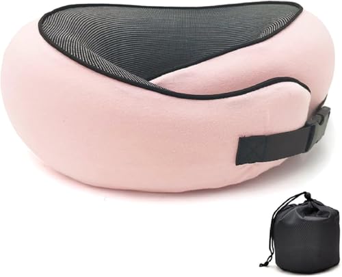 Almohada de cuello de viaje, almohada de espuma viscoelástica en forma de U para mayor comodidad y transpirabilidad, ideal para el hogar, oficina, camping y senderismo