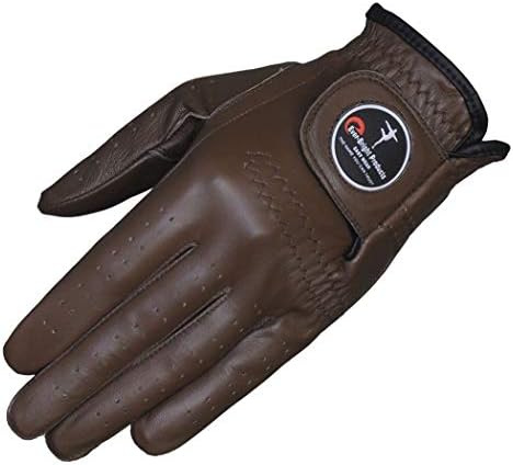 Ever-Bright Men's Golf Gloves OptiColor Premium Leather Golf Glove (Chocolate Brown, Left X-Large)