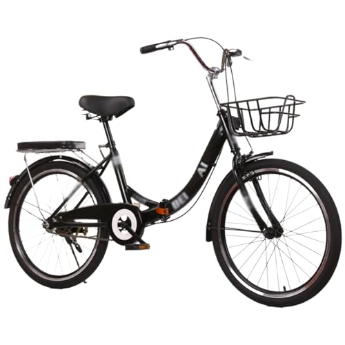 Bicicleta De Montaña Plegable para Adultos, Cuadro De Acero Al Carbono De 20/22/24/26 Pulgadas con Amortiguación, Ideal para Desplazamientos Urbanos. B,24 Inch