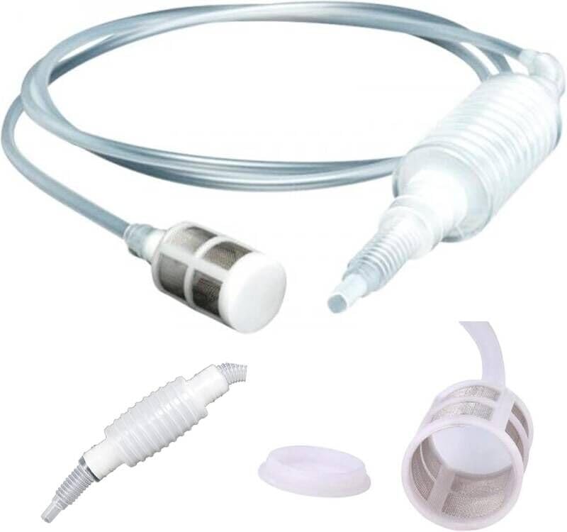 Rakiuty Vin Bière Syphon Silicone, Siphon de Brassage 2 Mètres, Siphon Filtre Tube, Tuyau Syphon Filter, pour Fabrication de Vin et de Bière, Distributeur...