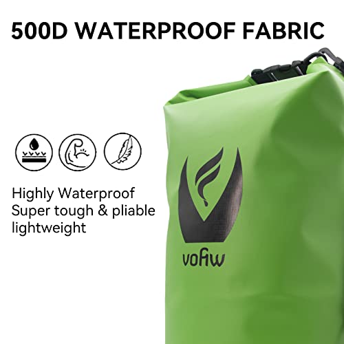 Vofiw Waterproof Dry Bags For Men Women 5L 10L 20L Marine Dry Sack Lightweight Storage Bags Roll Top Drybags For Kayaking Rafting Boating Swimming Camping Hiking #TOP1