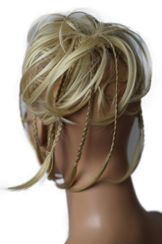 Prettyshop Hairpiece Hairpiece capelli gomma Scrunchie Scrunchy Updos, voluminoso, ricci o Messy Bun bionda # 22H613A G26D