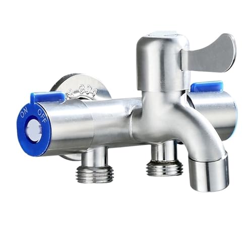 Robinet d'angle 3 sorties en acier inoxydable pour chauffe-eau