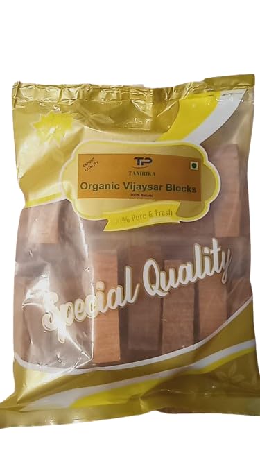 Vijaysar Wood Blocks/ 100% Natural,Organic/Health and Personal Care/Diabetic Care/ 20 Pieces