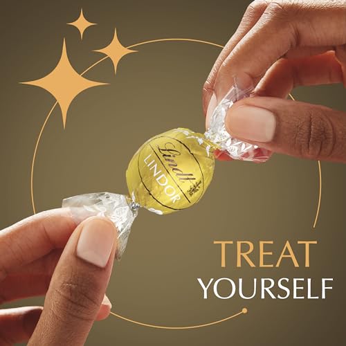 image for Lindt LINDOR Assorted Chocolate Truffles 90 Count Gift Box, Chocolate 