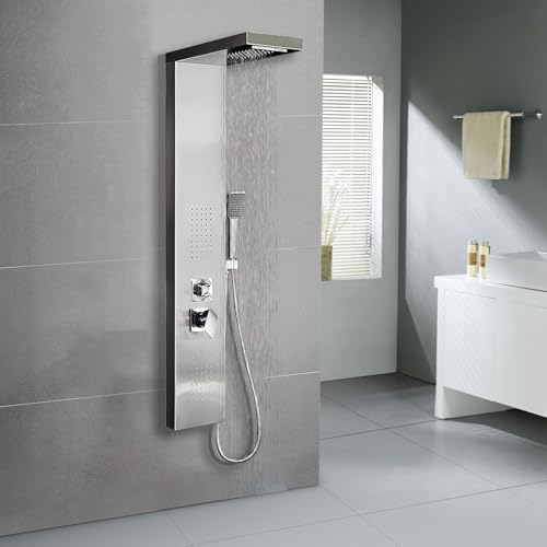 Probility Duschpaneel aus Edelstahl für den Eckeinbau...