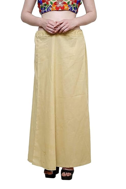 khushi Girl Women's Royal Cotton Readymade Petticoat for Saree (Size-XLarge) Color-Beige-picture-27