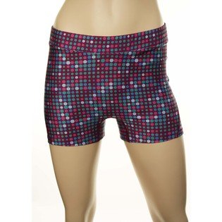 Short compression UA Heatgear Under Armour running femme XL violet pois