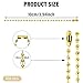 100Pcs Ball Beads, 4inch Gold Beads 2.4mm with Ball Connector Clasp Keychain Rings Metal Rings for Crafts Dog Tag Chain