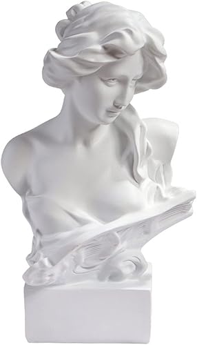Estatua griega de David Busto, estatua de busto para decoración romana del hogar, decoración de mesa auxiliar, decoración de mitología griega para