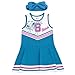 Disney Lilo & Stitch Big Girls Cheerleader Dress and Bow Outfit Set Blue Stitch 14-16