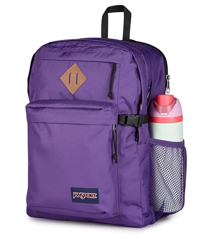 Image of JanSport Main Campus Backpack - Travel or Work backpack w 15-Inch Laptop Sleeve and Dual Water Bottle Pockets, Grape Jelly
