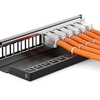 deleyCON 12 Port CAT7 Patchpanel Set 10 Gbit/s STP RJ45 - Schwarz – Ansicht 5