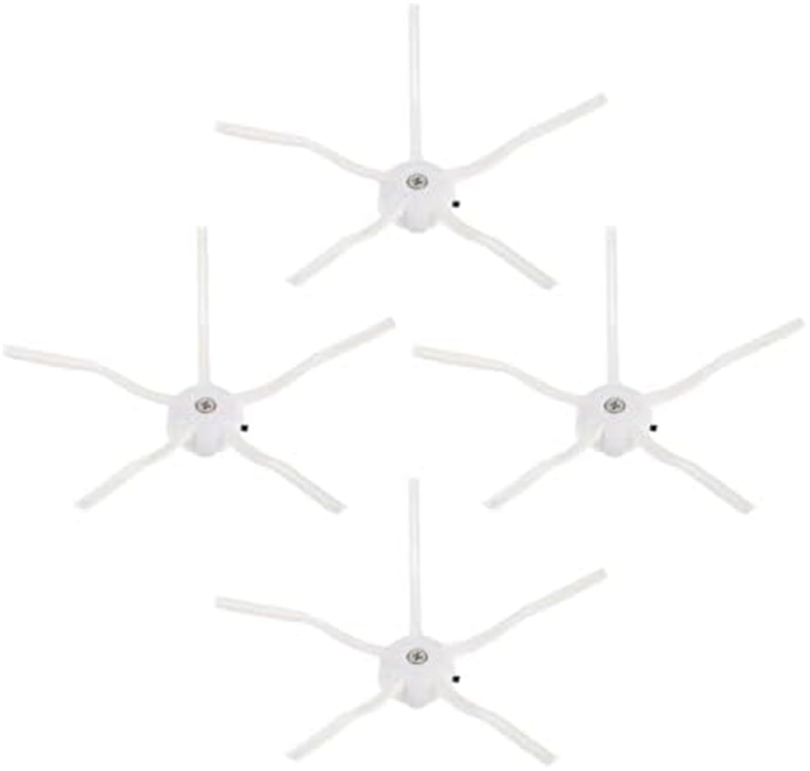JINFOLI Robot Floor Washer Replacement For 4Pcs 5 Arm Robot Vacuum Side Brush Replacement White Corner Sweeper Brushes, G10s T7s T8 T7splus S7 S8 Spare Parts(White)