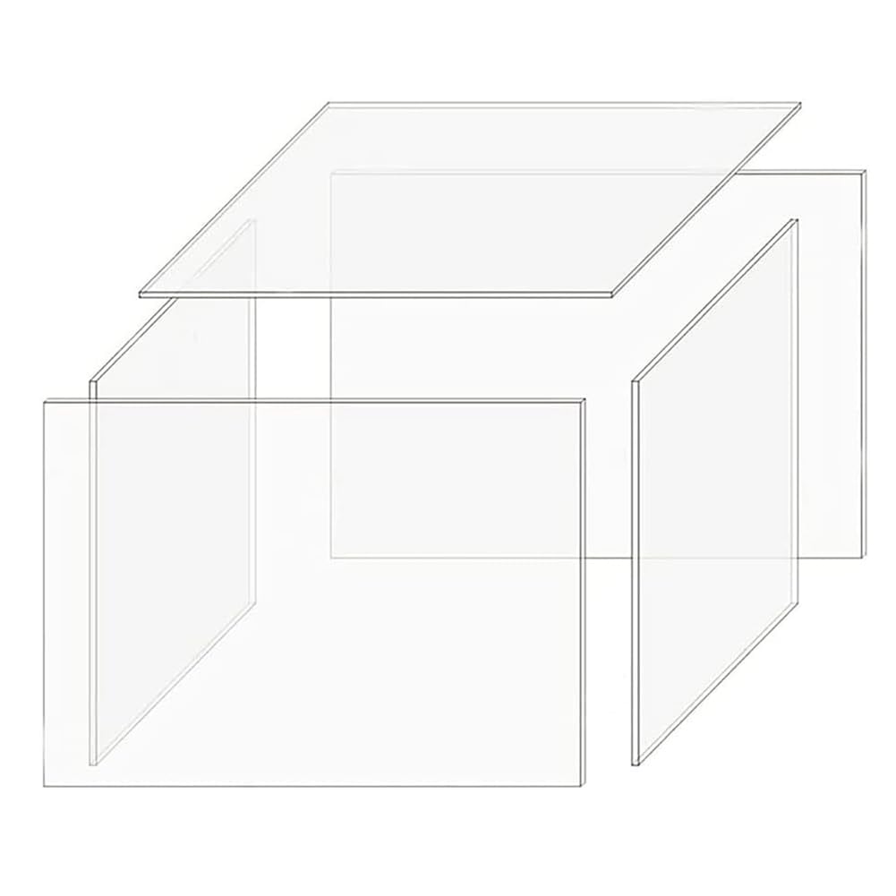 Vitrina de casa de muñecas en Miniatura, Cubierta de Polvo de acrílico, Transparente, Transparente, Coleccionable, Modelo de casa, Caja de Montaje
