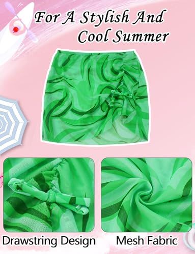 Image of Girls 3 Piece Swimsuit Summer Hawaiian Bikini Set with Beach Cover Up Skirt Bathing Suit Swimwear 8-15 Years