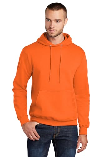 Port & Co TALL Core Fleece Pullover Hooded Sweatshirt-PC78HT-LT-Safety Orange