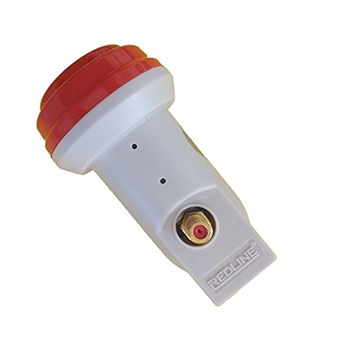 Redline LNB universel Single LNB 0,1 dB 4 K Ultra HD et Full HD High Gain 70db Compatible avec l'eau