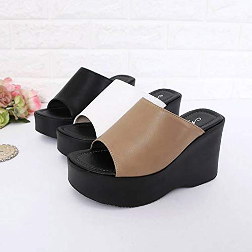 Image of epdavin Women's Simple Comfy Platform High Heel Slippers Slides