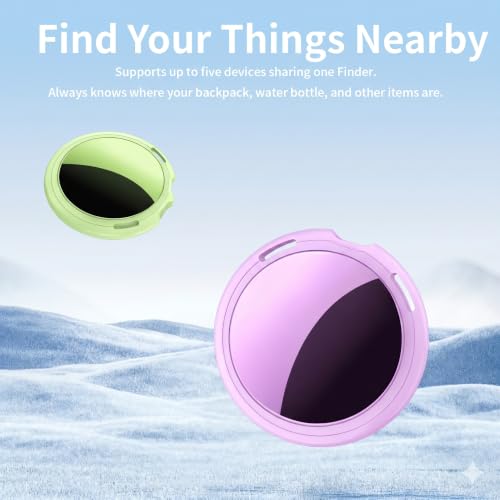 Image of 2 Pack Tracker Tags [Apple MFi Certified] Pair with Apple Find My (iOS Only) Bluetooth Air Smart Tags Key Finder Item Locator Waterproof Finder Worldwide Tracking for Pets Wallet Backpack Dogs Luggage