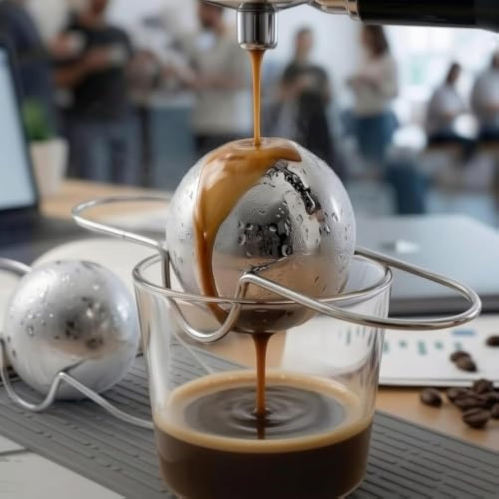 No Dilution Coffee Cooling Ball with Stand