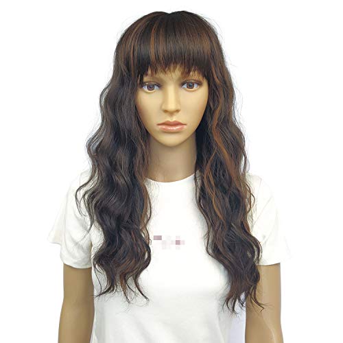 TanRain Wig female long curly hair large wave synthetic wig nature realistic heat resistant man-made fiber party costume