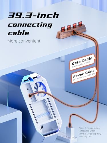 Image of 8-Port USB 3.0 SD Card Reader, Walnut Wood Design 5Gbps Data, Simultaneous Support to Micro SD /TF3.0 and SD3.0 Card Read and Write (Compatible UHS-I /II Card)-AST43M