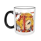 鬼滅の刃 煉獄杏寿郎 マグカップ コーヒーカップ セラミック 電子レンジ対応 耐熱 大容量 おしゃれ 人気 ギフト 330ml