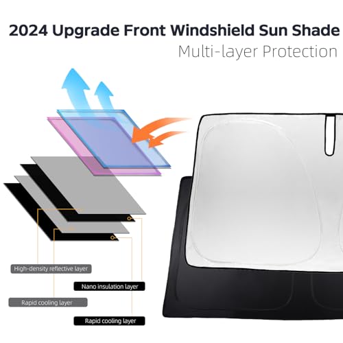 for Benz C-Class Sunshade Windshield Sun Shade Fits 2015-2023 2024 2025 Mercedes Benz C Class W205 C250 C300 C400 Windshield Cover Window Sun Visor Protector Block UV Ray 210T Reflective Reflector